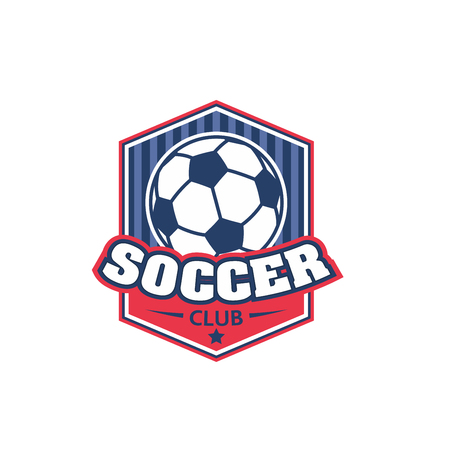 Soccer football club vector shield ball iconのイラスト素材