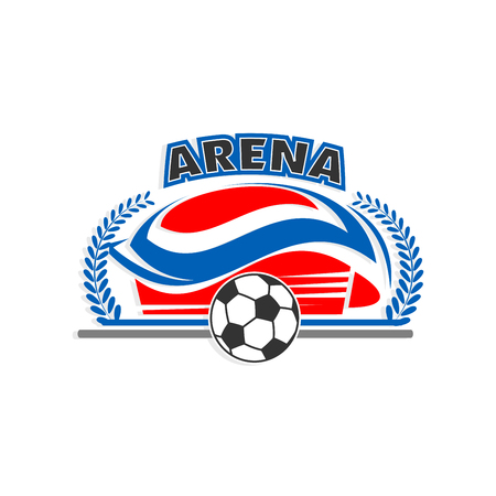 Arena soccer or football sport stadium vector iconのイラスト素材