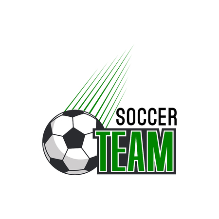 Football ball vector icon for soccer team badgeのイラスト素材