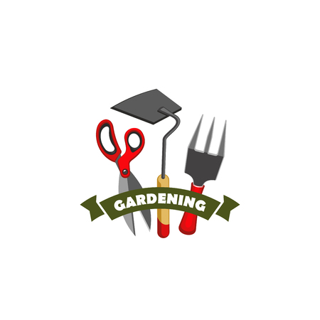 Gardening farming work tools shop vector iconのイラスト素材