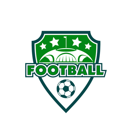 Football soccer club sport badge ball vector iconのイラスト素材