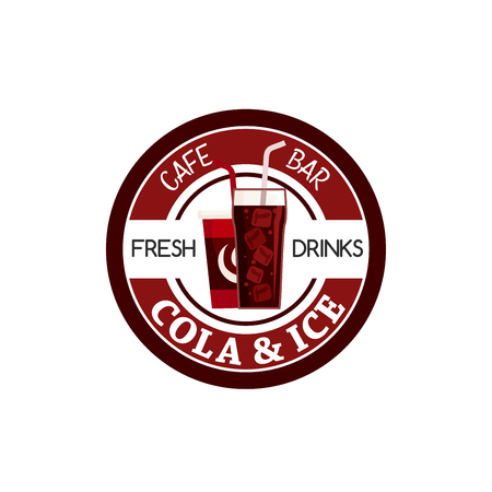Juice soda drink fast food cafe bar vector iconのイラスト素材