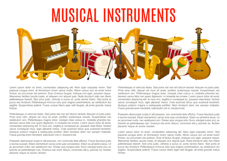 Musical instrument poster template, music designのイラスト素材