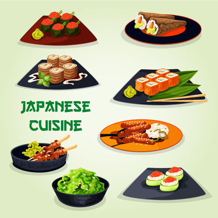 Japanese cuisine icon for asian food designのイラスト素材