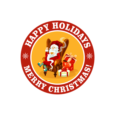 Merry Christmas icon for holiday vector greetingのイラスト素材