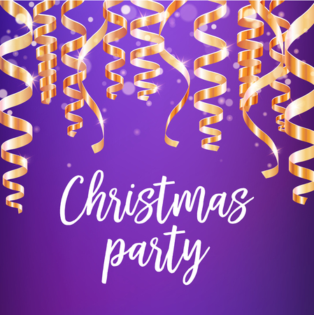 Christmas party poster of winter holidays designのイラスト素材