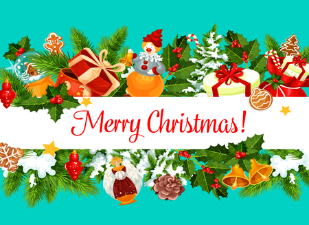 Christmas greeting card design template.のイラスト素材