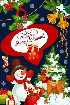 Christmas holiday greeting cardのイラスト素材