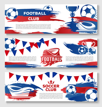 Vector banners for soccer or football clubのイラスト素材