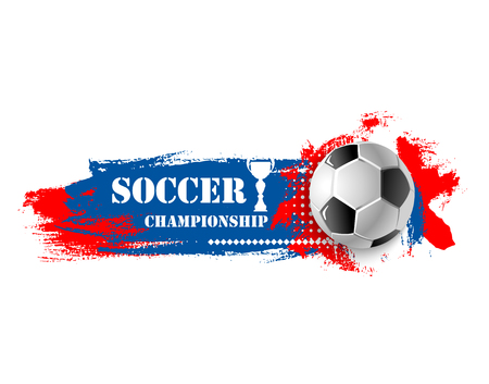 Soccer sport game football ball vector bannerのイラスト素材