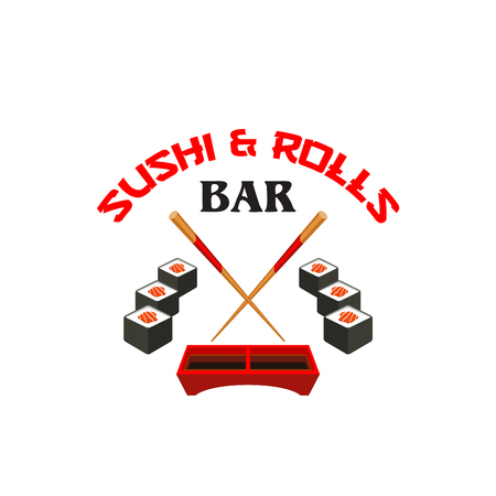 Vector icon of sushi bar Japanese cuisineのイラスト素材