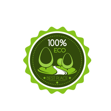 Outdoor green landscaping eco project  iconのイラスト素材