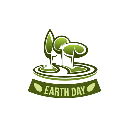 Earth day  icon for green nature environmentのイラスト素材