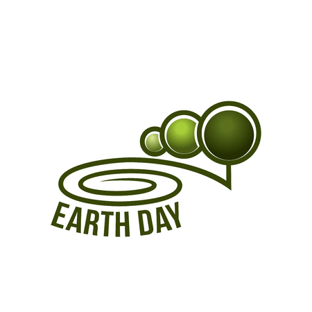 Earth day nature ecology forest trees iconのイラスト素材