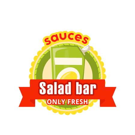 Vector icon for fast food salad bar cafe bistroのイラスト素材
