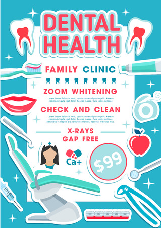 Dental Health Family Clinic Promo Banner For Dentistry Medicine