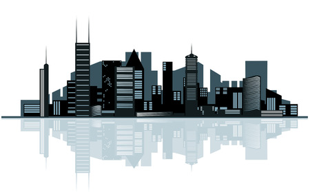 Modern cityscape for design as a business conceptのイラスト素材