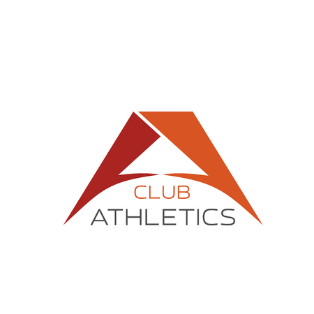 Athletics club or gym A letter icon for sport or fitness center. Vector premium letter A sign for workout training sports club in powerlifting or weightlifting or sportswear label designのイラスト素材