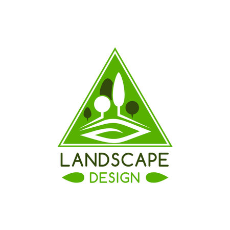 Vector of Landscape design badge with - ID:1-114520879 - Royalty Free ...