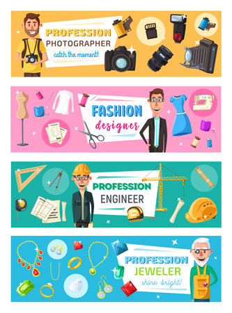 Fashion Designer Photographer Construction Engineer And Jeweler