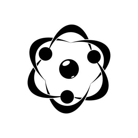 Molecules and atoms symbols isolated chaotic motion. Vector biology, pharmacy, chemistry scienceのイラスト素材