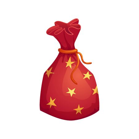 Gift box cartoon icon of present. Gift box and present bag with ribbon bow for Birthday and Valentine Day surprise, Christmas and New Year holiday celebration designのイラスト素材