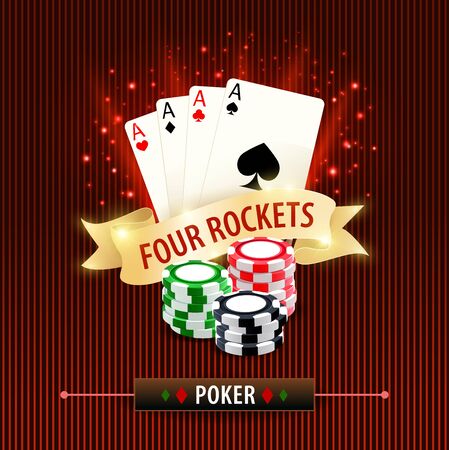 Poker cards, casino gambling games vector design.のイラスト素材