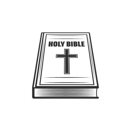 Holy bible isolated closed religious book.のイラスト素材