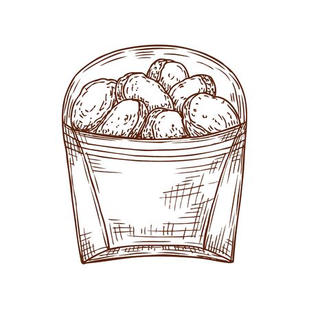 Chicken nuggets isolated fast food snack.のイラスト素材