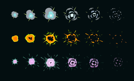 Explosion Flash Frame Vector of Explosion animation frames, - ID:1-169265216 - Royalty Free ...