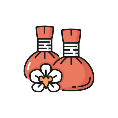 Herbal cosmetics, skin care medical bottles, essential floral oils, white flower isolated. Vector jars with organic natural products, spa massage containers, skincare pharmacy. Shampoo or soapのイラスト素材