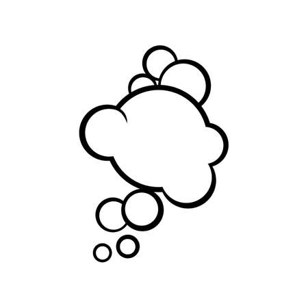Cloud in motion isolated comic crash or dust symbol. Vector bubble from bomb burstのイラスト素材