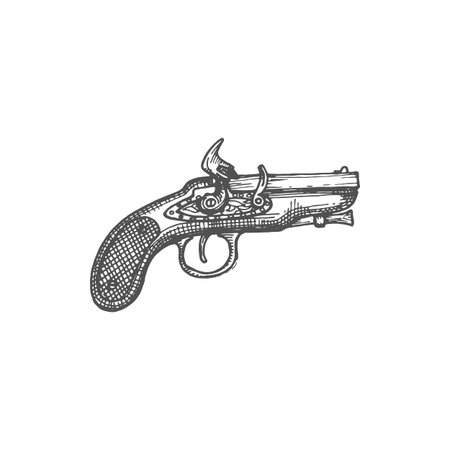 Vector of Flintlock pistol musket - ID:192198268 - Royalty Free Image