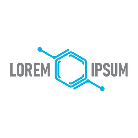Molecule icon. Biology technology, microbiology science atom vector symbol. Cell medicine laboratory, physics research or chemistry innovation emblem, company icon with atom or molecular structureのイラスト素材