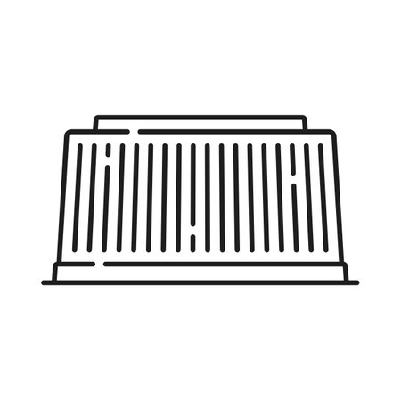 Package for food production isolated snack bag outline icon. Vector blank foil food doy pack, pouch bag packaging, plastic cardboard containerのイラスト素材