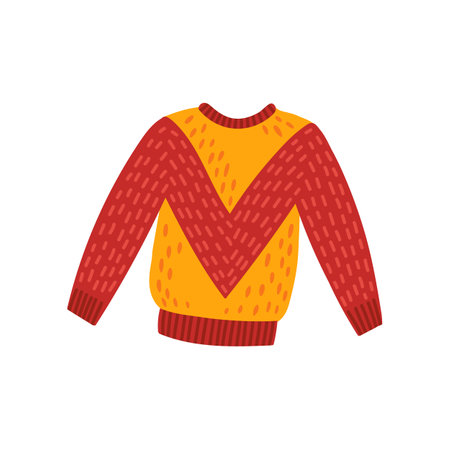 M letter of autumn alphabet font in shape of warm sweater. Vector ABC sign, isolated English or Latin alphabet of Thanksgiving dayのイラスト素材