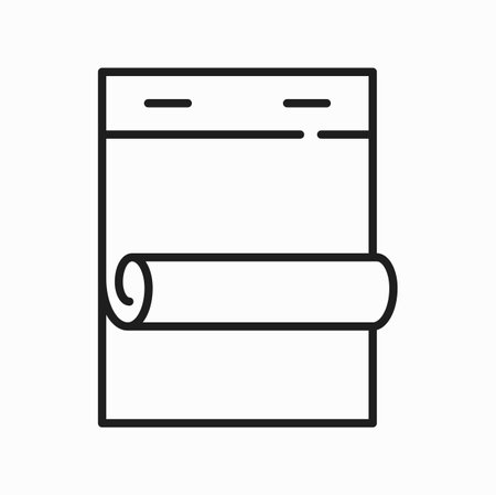 Calendar blank page, tear-off paper agenda template outline icon. Vector planning diary sticker line art design element. Notebook planner, notepad mockupのイラスト素材