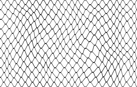 Fish net pattern or fishnet mesh grid background of fishing rope vector wavy texture. Fishnet fabric of lines, fisherman or hunting catch neat and marine mesh lattice pattern backgroundのイラスト素材