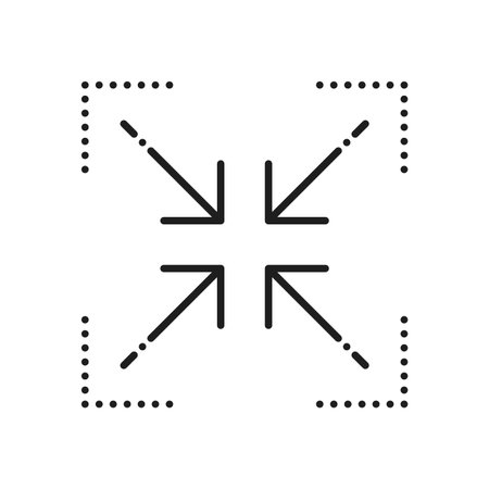 Scale with arrows, scalability window icon Vector dimension sign, arrow changing size, increase and decrease symbol. Reduce expand, resize zoom and changeのイラスト素材