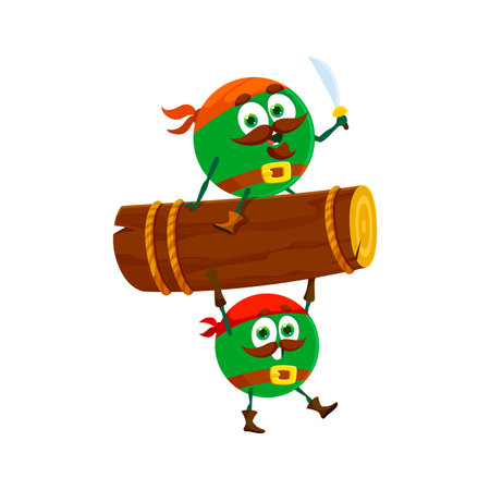 Cartoon funny division sign pirate and corsair character. Isolated vector captain divide personage with a swashbuckling hat and cutlass, ready to split numbers and conquer math on the high seasのイラスト素材