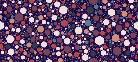 Hexagon terrazzo marble mosaic tile, terazzo honeycomb or terazo stone floor, vector background...