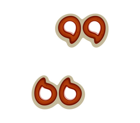 Christmas cookie font, gingerbread biscuit type for Xmas bakery typeface, vector quotation marks. Christmas font of gingerbread cookie as punctuation sign for winter holiday greeting text typefaceのイラスト素材