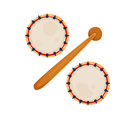 Drum musical instrument font percent symbol. Band or orchestra acoustic equipment English ABC typeset isolated vector punctuation sign, percussion musical instrument font special symbolのイラスト素材