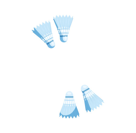Cartoon quote mark as badminton shuttlecocks. Vector sport font, abc punctuation sign, typeface, funny type, kids alphabet symbol for education, quotation or citation typographical glyphのイラスト素材