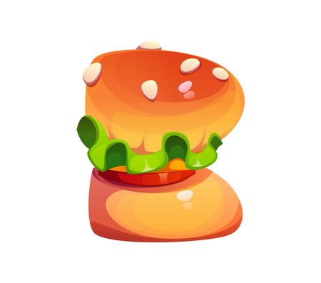 Fast food hamburger meal English ABC font typeface letter B. Fast food restaurant snack ABC font typeset B letter, takeaway appetizer vector alphabet symbol. Fastfood cafe English font letterのイラスト素材