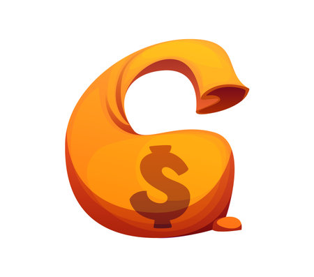 Western cowboy money sack font letter G. American vintage kids ABC element, Wild West cowboy vector typeset sign. Texas history cartoon English alphabet font letter or Western sheriff type symbolのイラスト素材