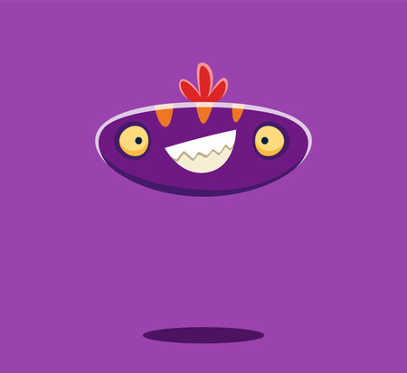 Halloween font punctuation dash crazy monster character. Crazy alien ABC font special symbol, bizarre creature vector alphabet punctuation sign or spooky monster personage English typeset elementのイラスト素材