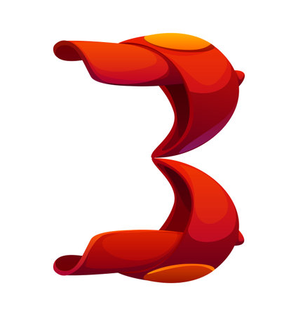 Car racing championship font racing team cap digit 3 three. Auto rally alphabet type numeral symbol, race motorsport vector math typeface digit. Automobile drive championship typeface numberのイラスト素材
