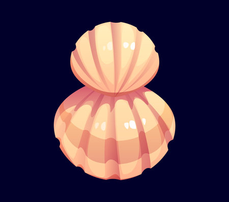 Reef seashell cartoon font digit 8 eight. Underwater mollusk shell kids ABC typeface numeral symbol, ocean seashell vector alphabet typeface digit. Coral reef mussel math type number or font figureのイラスト素材