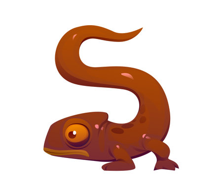 Cartoon Mexican font chameleon lizard number 5 five. Hispanic culture festival animal mascot typeface figure or number. Latin America holiday vector font numeral symbol or fiesta typeset math digitのイラスト素材